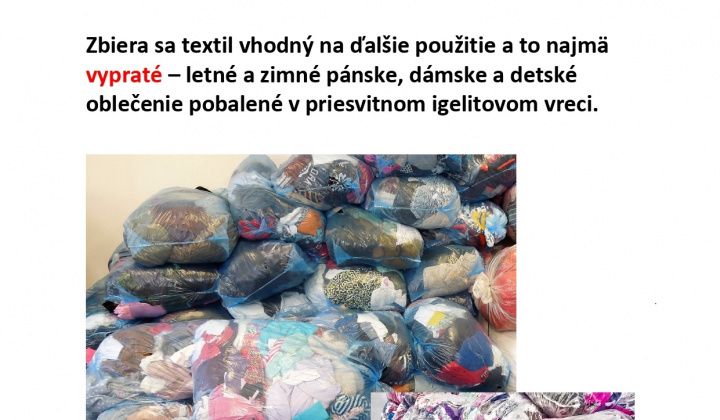 Zber textilu 19.11.2025